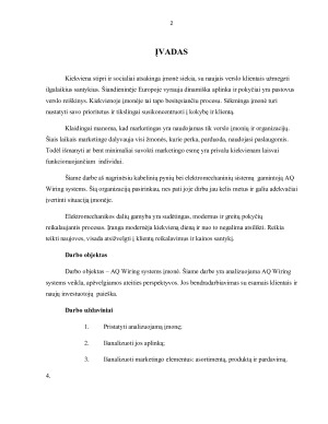 AQ Wiring Systems įmonės veiklos ir marketingo analizė. Paveikslėlis 2