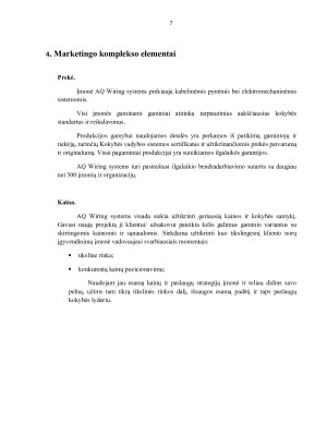 AQ Wiring Systems įmonės veiklos ir marketingo analizė. Paveikslėlis 7