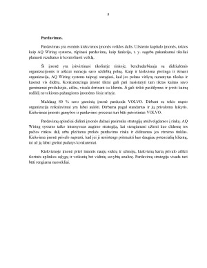 AQ Wiring Systems įmonės veiklos ir marketingo analizė. Paveikslėlis 9