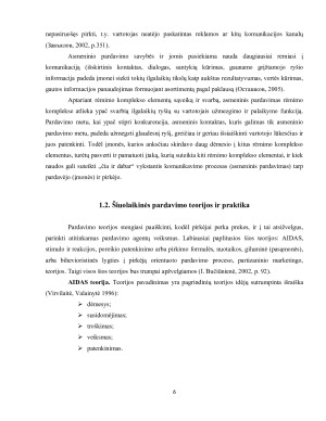 ASMENINIO PARDAVIMO ĮTAKA PREKIŲ PASIRINKIMUI. Paveikslėlis 6