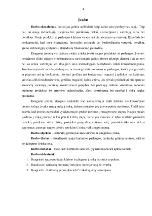 NAUJO PRODUKTO KŪRIMAS IR ĮDIEGIMAS Į RINKĄ. Paveikslėlis 4