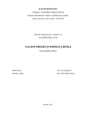 NAUJOS PREKĖS ĮVEDIMAS Į RINKĄ