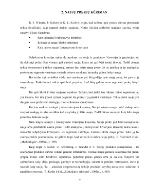 NAUJOS PREKĖS ĮVEDIMAS Į RINKĄ. Paveikslėlis 9