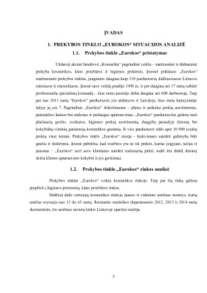 PARDUOTUVIŲ TINKLO ,,EUROKOS“ MAISTO PAPILDŲ PARDAVIMO PROGRAMA. Paveikslėlis 2