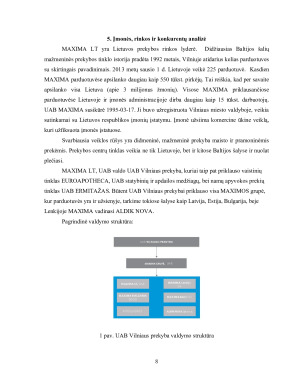 UAB MAXIMA GRUPĖ GAMINAMOS PRODUKCIJOS MAXIMA FAVORIT PRODUKTŲ ANALIZĖ IR EKSPORTO Į NORVEGIJĄ GALIMYBĖS. Paveikslėlis 8