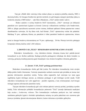 UAB TELE2 ĮMONĖS RINKODAROS KOMUNIKACIJOS ANALIZĖ. Paveikslėlis 9