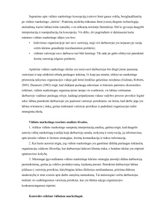 VIDINIS MARKETINGAS. JO PRASMĖ. KONTROLĖS REIKŠMĖ JAM. Paveikslėlis 7