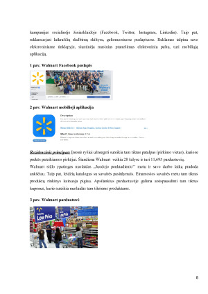 WALMART ANALIZĖ IR MARKETINGO PROGRAMOS TOBULINIMAS. Paveikslėlis 8
