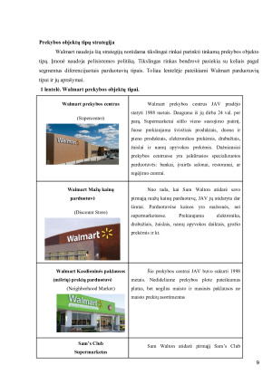WALMART ANALIZĖ IR MARKETINGO PROGRAMOS TOBULINIMAS. Paveikslėlis 9