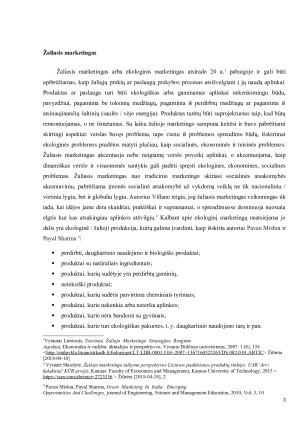 ŽALIASIS MARKETINGAS IR ATSAKINGO VARTOJIMO FORMAVIMAS. Paveikslėlis 3