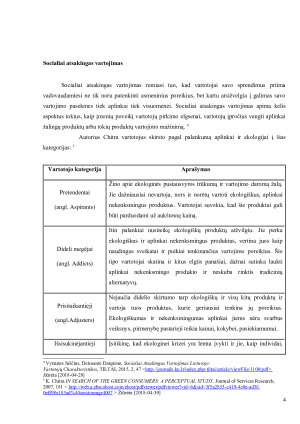 ŽALIASIS MARKETINGAS IR ATSAKINGO VARTOJIMO FORMAVIMAS. Paveikslėlis 4
