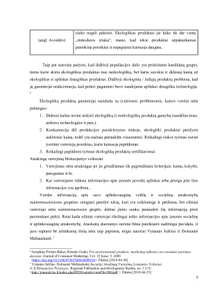 ŽALIASIS MARKETINGAS IR ATSAKINGO VARTOJIMO FORMAVIMAS. Paveikslėlis 5