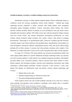 ŽALIASIS MARKETINGAS IR ATSAKINGO VARTOJIMO FORMAVIMAS. Paveikslėlis 6