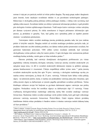 ŽALIASIS MARKETINGAS IR ATSAKINGO VARTOJIMO FORMAVIMAS. Paveikslėlis 7