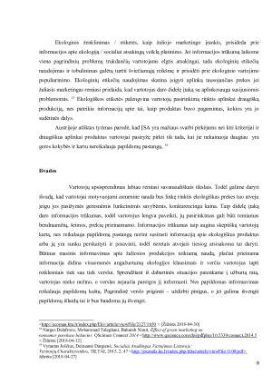 ŽALIASIS MARKETINGAS IR ATSAKINGO VARTOJIMO FORMAVIMAS. Paveikslėlis 8