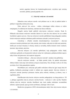 AKTYVIŲJŲ MOKYMO METODŲ TAIKYMAS POPAMOKINĖJE VEIKLOJE. Paveikslėlis 6