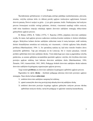 Dorovinio auklėjimo tikslai ir dorovinės pozicijos formavimas. Paveikslėlis 2