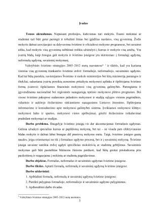 FORMALUS, NEFORMALUS IR SAVAIMINIS UGDYMAS ŠVIETIMO ĮSTAIGOSE. Paveikslėlis 3