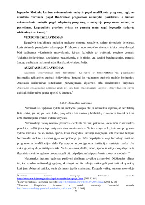 FORMALUS, NEFORMALUS IR SAVAIMINIS UGDYMAS ŠVIETIMO ĮSTAIGOSE. Paveikslėlis 9