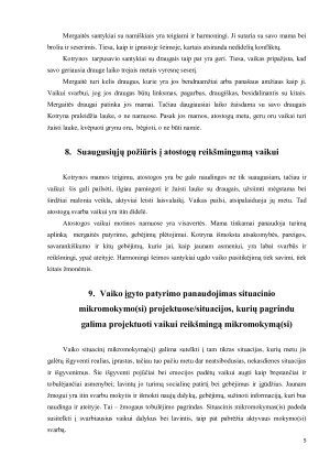 VAIKAI ATOSTOGŲ METU SAVO TĖVŲ NAMUOSE VAIKO SITUACIJA IR SOCIALINĖS PADĖTIES REIKŠMINGUMAS. Paveikslėlis 5