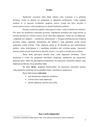 Vaikų adaptacijos problemos ir jų sprendimo būdai. Paveikslėlis 3