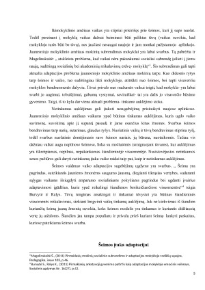 Vaikų adaptacijos problemos ir jų sprendimo būdai. Paveikslėlis 5