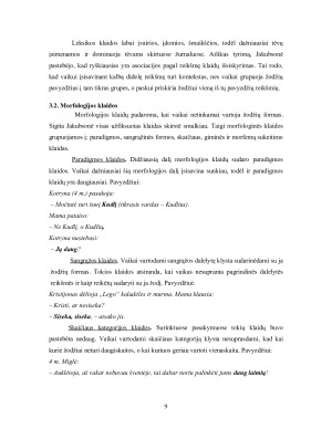 Vaikų kalbos ypatybės ir klaidų analizė. Paveikslėlis 9