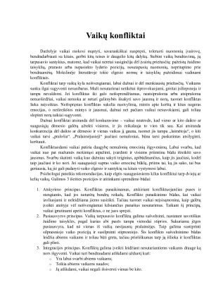 Vaikų konfliktai