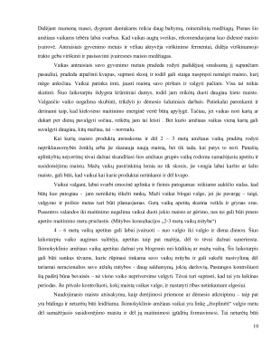 Vaikų mitybos ypatumai įvairiais amžiaus tarpsniais. Paveikslėlis 10