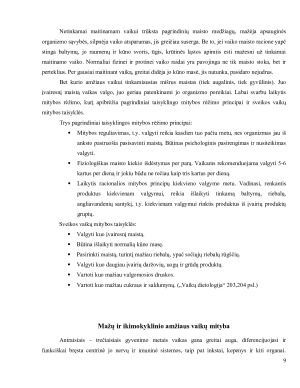Vaikų mitybos ypatumai įvairiais amžiaus tarpsniais. Paveikslėlis 9