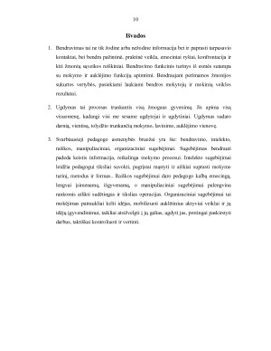 PEDAGOGINIO BENDRAVIMO SVARBA UGDYMO PROCESE. Paveikslėlis 10