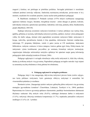 Pedagogų ugdymosi ir saviugdos problemos. Paveikslėlis 8
