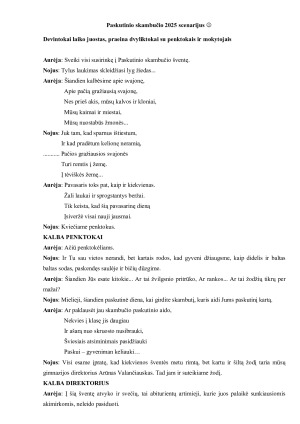 Paskutinio skambučio scenarijus