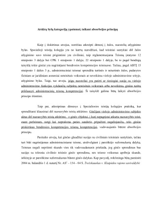 Absorbcijos principo taikymas administraciniame procese. Paveikslėlis 6