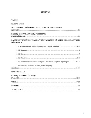 Administracinė atsakomybė už kelių eismo taisyklių pažeidimus - teisinis vertinimas ir analizė. Paveikslėlis 2