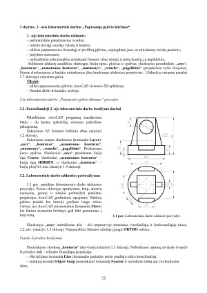 Paprastojo pjūvio kūrimas. Paveikslėlis 1