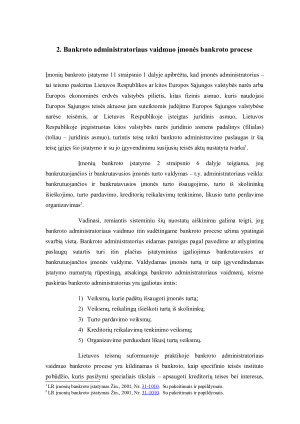 ADMINISTRATORIAUS VAIDMUO IR FUNKCIJOS BANKROTO PROCESE. Paveikslėlis 4