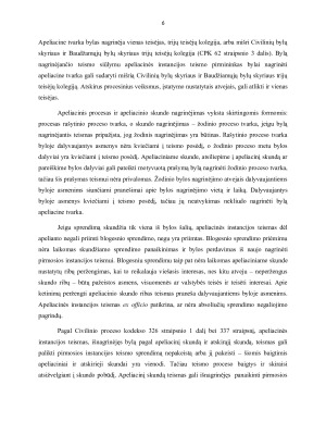 APELIACIJA – PIRMOSIOS INSTANCIJOS TEISMO SPRENDIMŲ IR NUTARČIŲ KONTROLĖS FORMA. Paveikslėlis 6