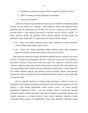 APELIACIJA – PIRMOSIOS INSTANCIJOS TEISMO SPRENDIMŲ IR NUTARČIŲ KONTROLĖS FORMA. Paveikslėlis 8