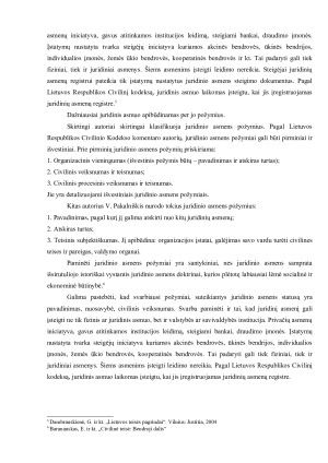 JURIDINIŲ ASMENŲ TEISNUMAS IR VEIKSNUMAS, TEISNUMO IR VEIKSNUMO ATSIRADIMAS. Paveikslėlis 7