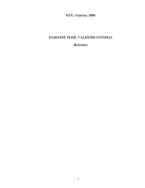 DAIKTINĖ TEISĖ. VALDYMO GYNIMAS