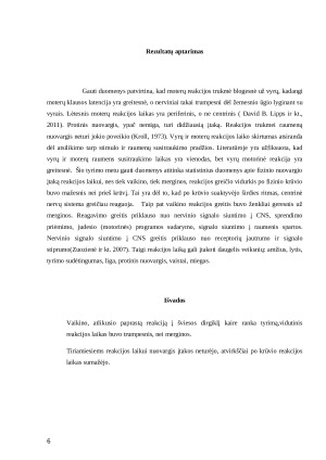 Paprastosios vaikinų reakcijos į šviesos dirgiklį priklausomybė po ekscentrinio-koncentrinio krūvio, tyrimą atliekant dešinę ranka ir dešinę koja. Paveikslėlis 6