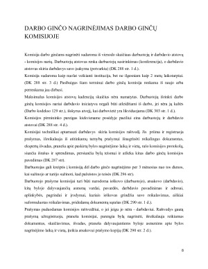 Darbo ginčų sąvoka ir priežastys. Paveikslėlis 8