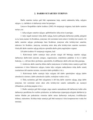 Darbo sutarčių sudarymo bei turinio analizė. Paveikslėlis 7