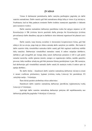 DARBO SUTARTIES NUTRAUKIMAS DARBUOTOJO INICIATYVA (ESANT IR NESANT SVARBIŲ PRIEŽASČIŲ). LYGINAMOJI ANALIZĖ SU PASIRINKTA ES VALSTYBE NARE. Paveikslėlis 3