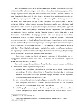 DARBO TEISĖS PRINCIPAS – ASOCIACIJŲ LAISVĖ. JO TURINYS ŠIUOLAIKINĖJE VISUOMENĖJE. Paveikslėlis 9