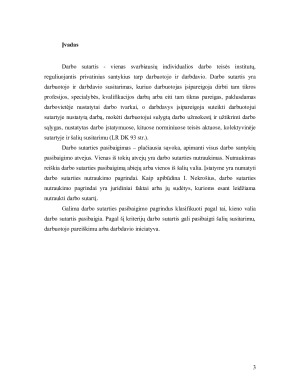 Kai kurie darbo sutarties nutraukimo pagrindai. Paveikslėlis 3