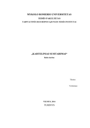 KARTELINIAI SUSITARIMAI. Paveikslėlis 1