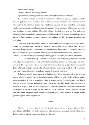 Kolektyvinių darbo ginčų samprata. Paveikslėlis 8