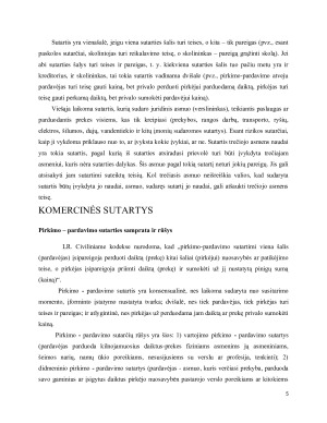 Komercinės sutarties sąvoka. Sutarčių priskyrimo komercinėms ypatumai. Paveikslėlis 5